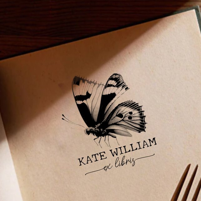 Butterfly Custom ex libris Permastempel (Von Creator hochgeladen)