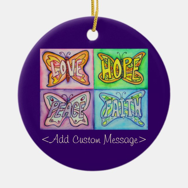 Butterfly Custom Inspiration Pendant Ornamente (Vorne)