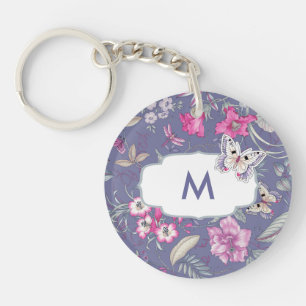 Butterfly Custom Monogram Gift Schlüsselanhänger