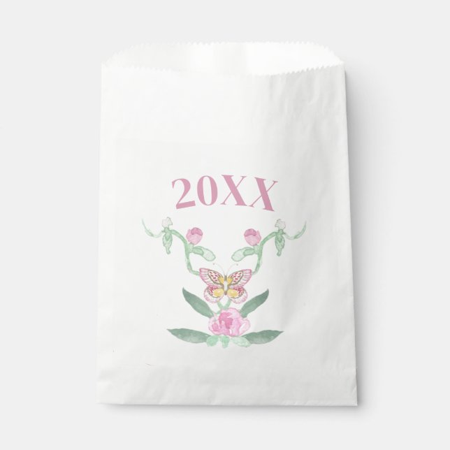Butterfly Customizabble Abschluss Wappen Abschluss Geschenktütchen (Vorderseite)