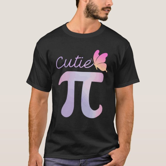 Butterfly Cutie Pie National Pi Day Pi Symbol Math T-Shirt (Vorderseite)