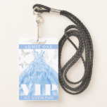 Butterfly Dance Blue Silver Sweet 16 VIP Pass Ausweis<br><div class="desc">Anpassen für jedes Ereignis.</div>