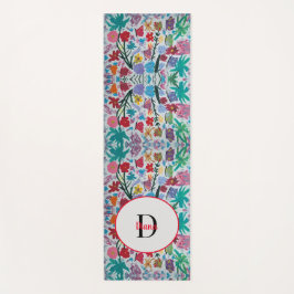 Butterfly Dance Floral Monogram Yogmatte Yogamatte