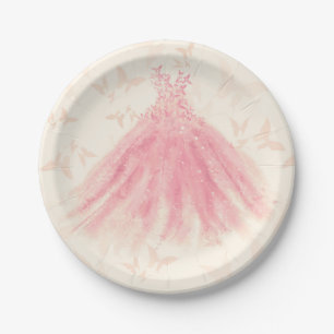 Butterfly Dance Peach Sparkress Brautparty Pappteller