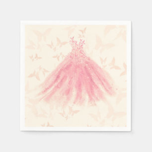 Butterfly Dance Peach Sparkress Brautparty Serviette