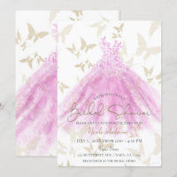 Butterfly Dance Pink Gold Dress Brautparty