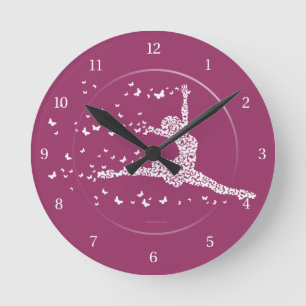 Butterfly Dancer Runde Wanduhr