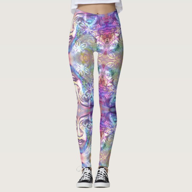 Butterfly Daydream Art Print Leggings (Vorderseite)