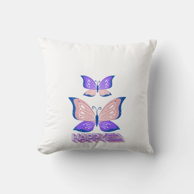 Butterfly Decorative Pillow – Soft and Elegant Hom Kissen (Vorderseite)