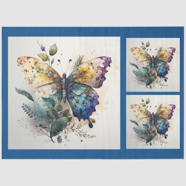 Butterfly-Decoupage Seidenpapier (Vorderseite)