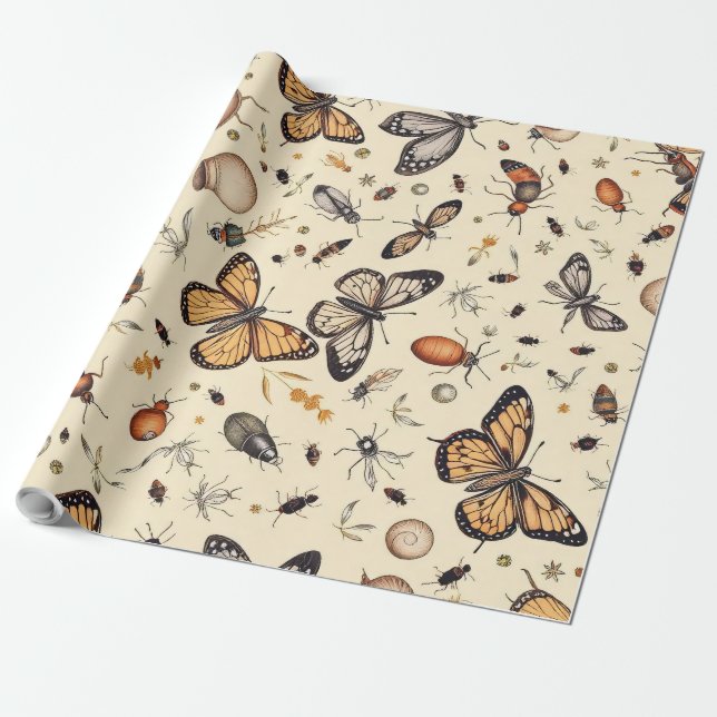 Butterfly-Design Geschenkpapier (Ungerollt)