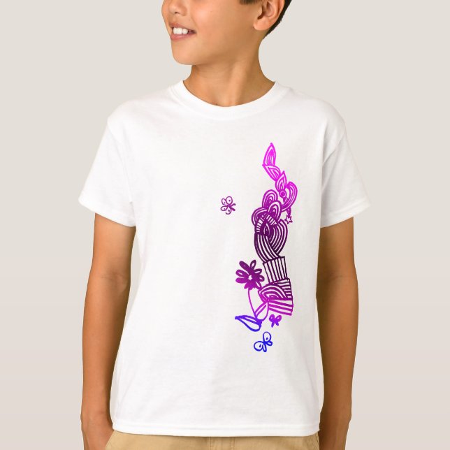 Butterfly Doodle T - Shirt (Vorderseite)
