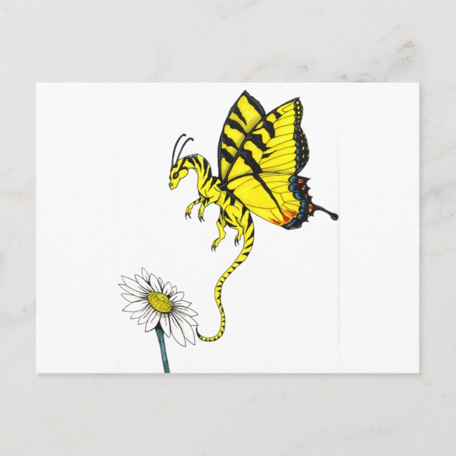 Butterfly Dragon Postkarte (Vorderseite)