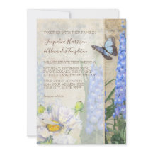 Butterfly Dragonfly Blue White Blume Hochzeit