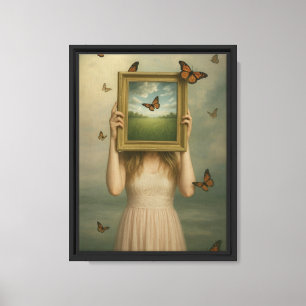 Butterfly Dream Frame Leinwand Print