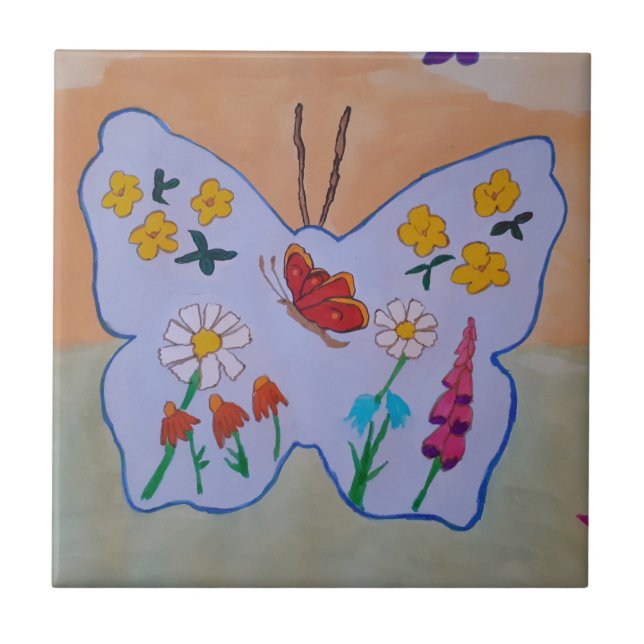 Butterfly Dream Keramik Tile Fliese (Vorderseite)