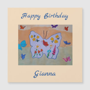 Butterfly Dream Magnetic Birthday Card Magnetkarte