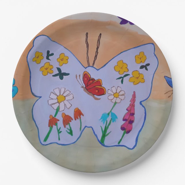 Butterfly Dreaming Paper Plate Pappteller (Vorderseite)