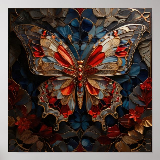 Butterfly Dreams - 3D Digital Art Poster (Vorne)