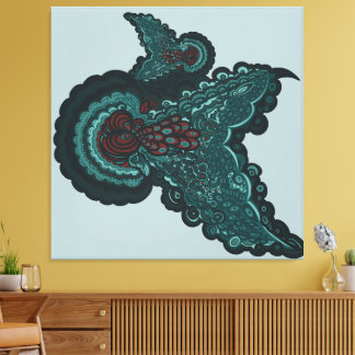 Butterfly Dreams:A Fusion of Flowers and Fantasy Leinwanddruck