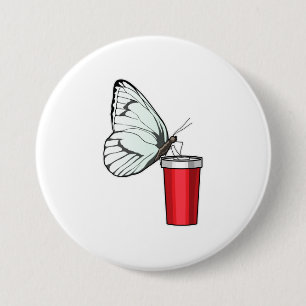 Butterfly Drink Tasse Button