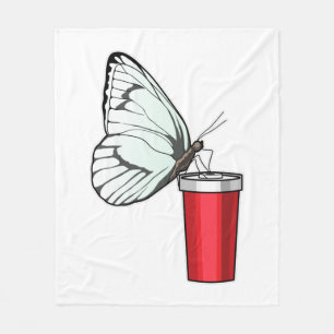 Butterfly Drink Tasse Fleecedecke