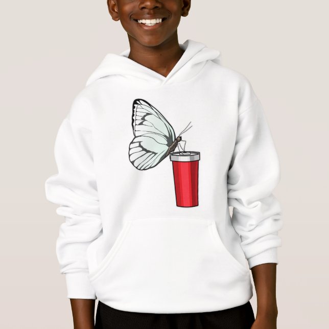 Butterfly Drink Tasse Hoodie (Vorderseite)