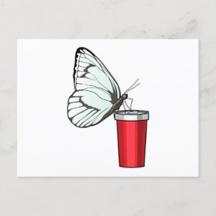 Butterfly Drink Tasse Postkarte