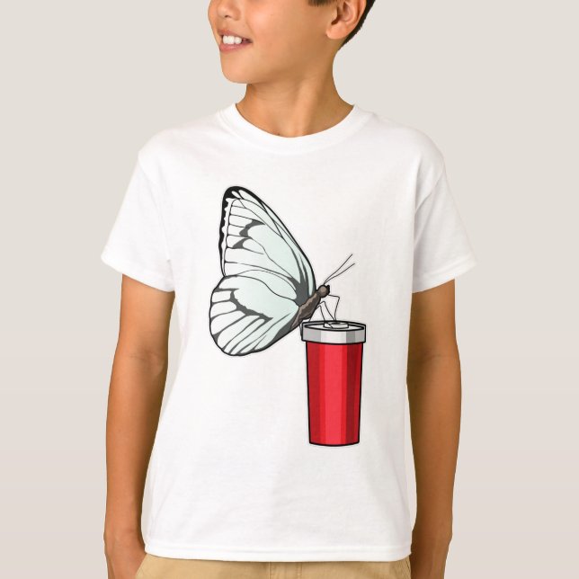 Butterfly Drink Tasse T-Shirt (Vorderseite)