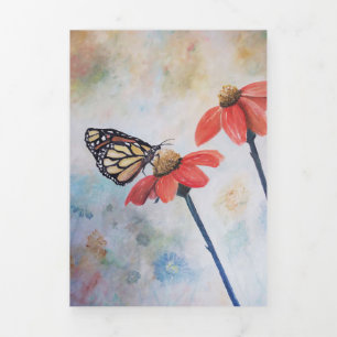 Butterfly-Druckauftrag Dreifach Gefaltete Karte
