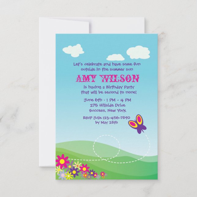 Butterfly-Einladung Einladung (Vorderseite)