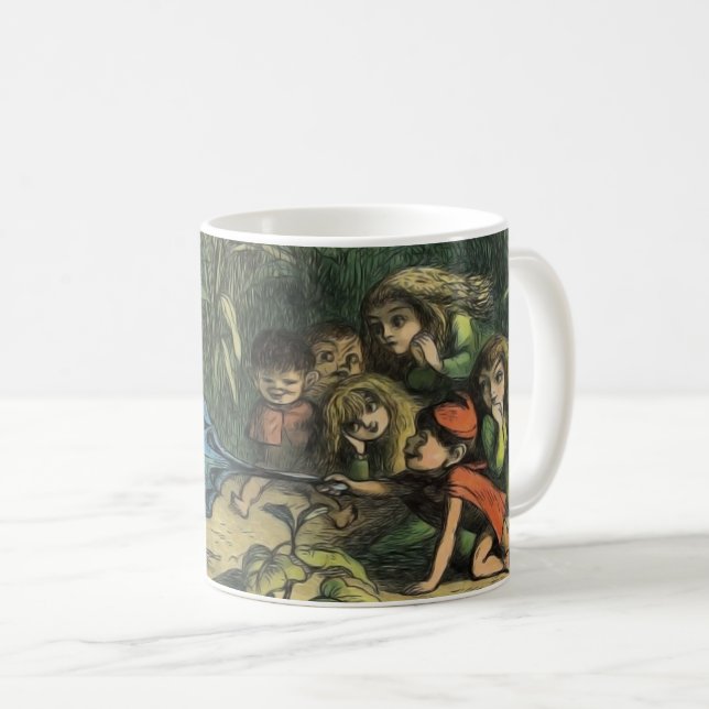 Butterfly Elf Artwork Niedlich Elves Schmetterling Kaffeetasse (VorderseiteRechts)