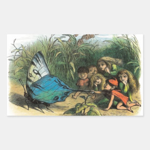 Butterfly Elf Artwork Niedlich Elves Schmetterling Rechteckiger Aufkleber