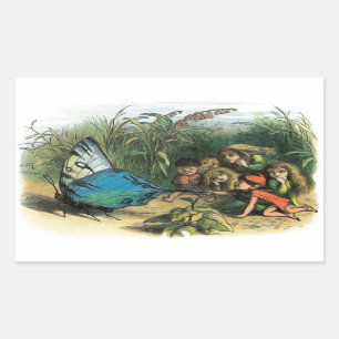 Butterfly Elf Artwork Niedlich Elves Schmetterling Rechteckiger Aufkleber