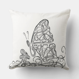 Butterfly Extravagant Line Art Throw Kissen