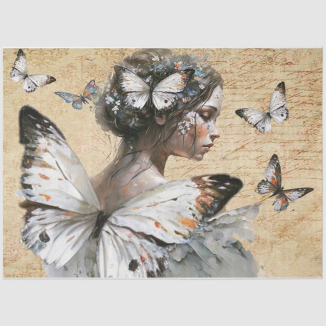 Butterfly Fairy 2 Tissue Paper Seidenpapier (Vorderseite)