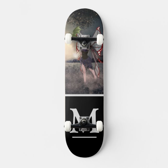 Butterfly Fairy and Dragon Skateboard (Vorderseite)