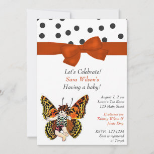 Butterfly Fairy Baby Dusche Einladung