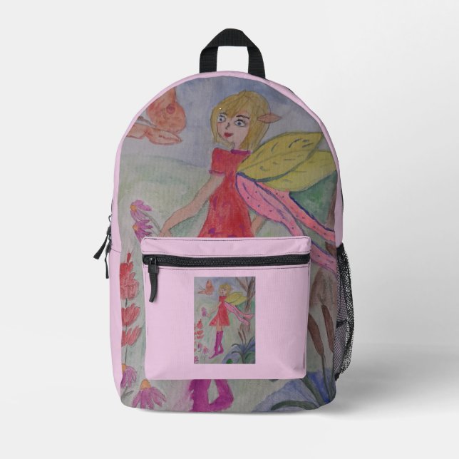 Butterfly Fairy Bedruckter Rucksack (Vorderseite)