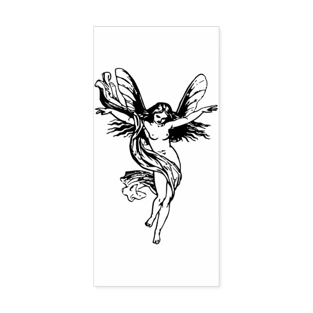 Butterfly Fairy Girl Fantasy Gummistempel (Prägung)