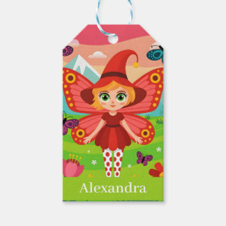 Butterfly Fairy Illustration in Whimsical Forest Geschenkanhänger