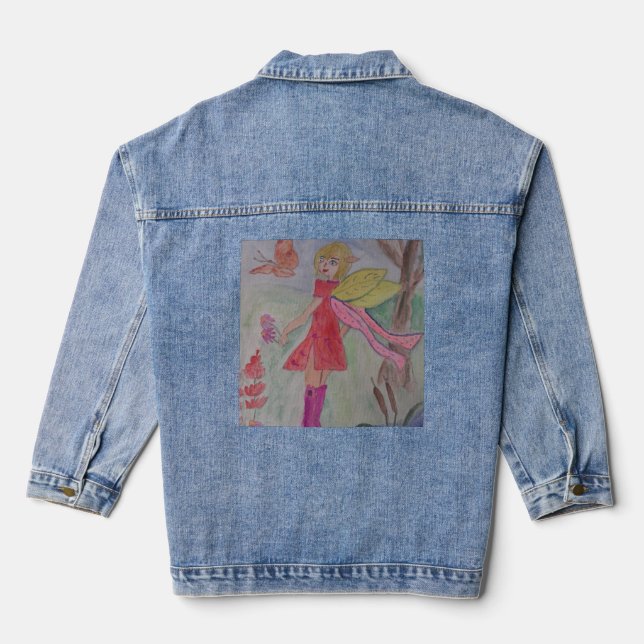 Butterfly Fairy Jeansjacke (Rückseite)