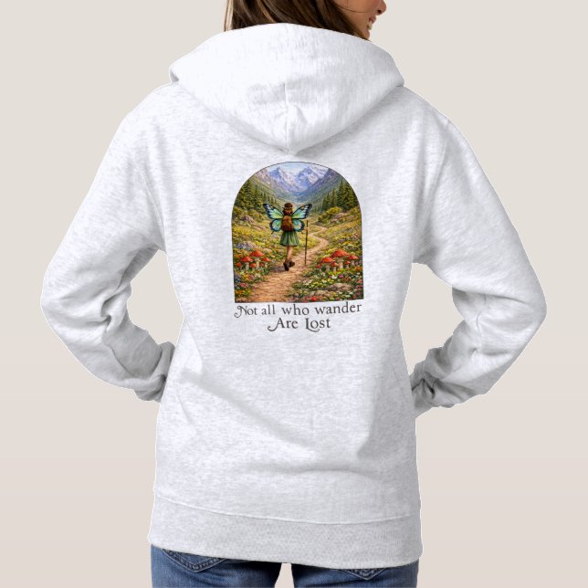 Butterfly Fairy Mountain Hiker | Fairycore Flower Hoodie (Rückseite)