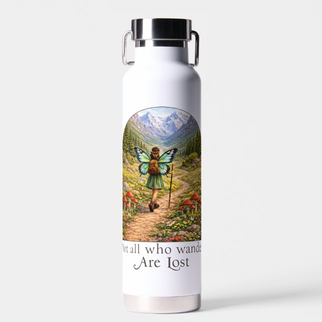 Butterfly Fairy Mountain Hiker | Fairycore Flower Trinkflasche (Vorne)