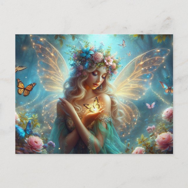 Butterfly Fairy Postkarte (Vorderseite)