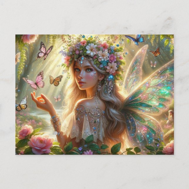 Butterfly Fairy Postkarte (Vorderseite)