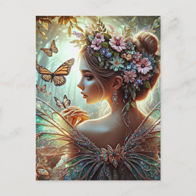 Butterfly Fairy Postkarte (Vorderseite)