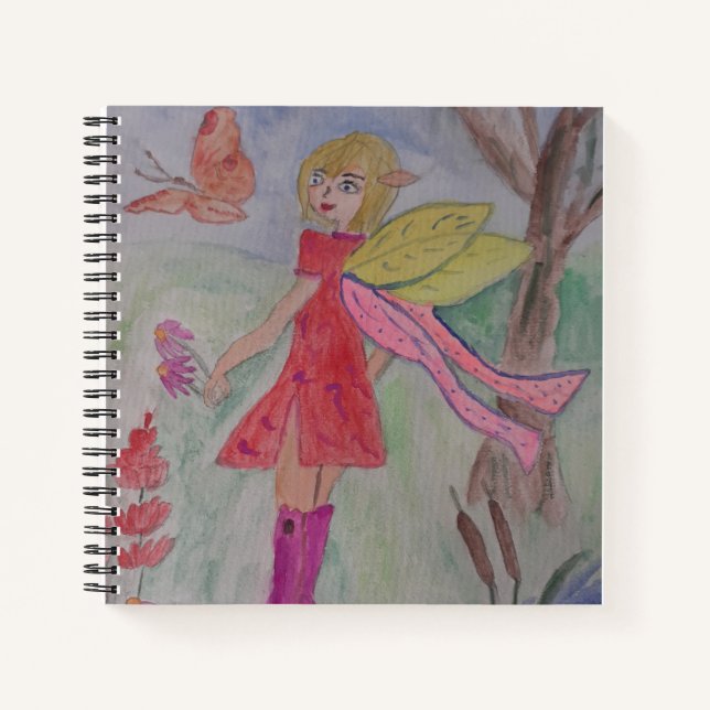 Butterfly Fairy Spiral Notebook Notizbuch (Vorderseite)