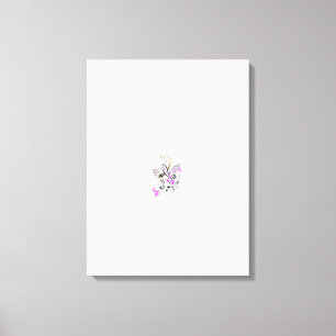 Butterfly Fairy Tattoo Vector - Vintage Blumenart Leinwanddruck