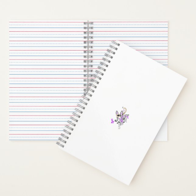 Butterfly Fairy Tattoo Vector - Vintage Blumenart Notizbuch (Innen)